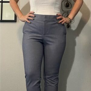 LOFT blue and white cropped trousers